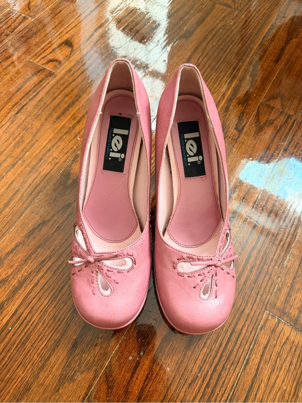 l.e.i Y2K Pink Butterfly Heels